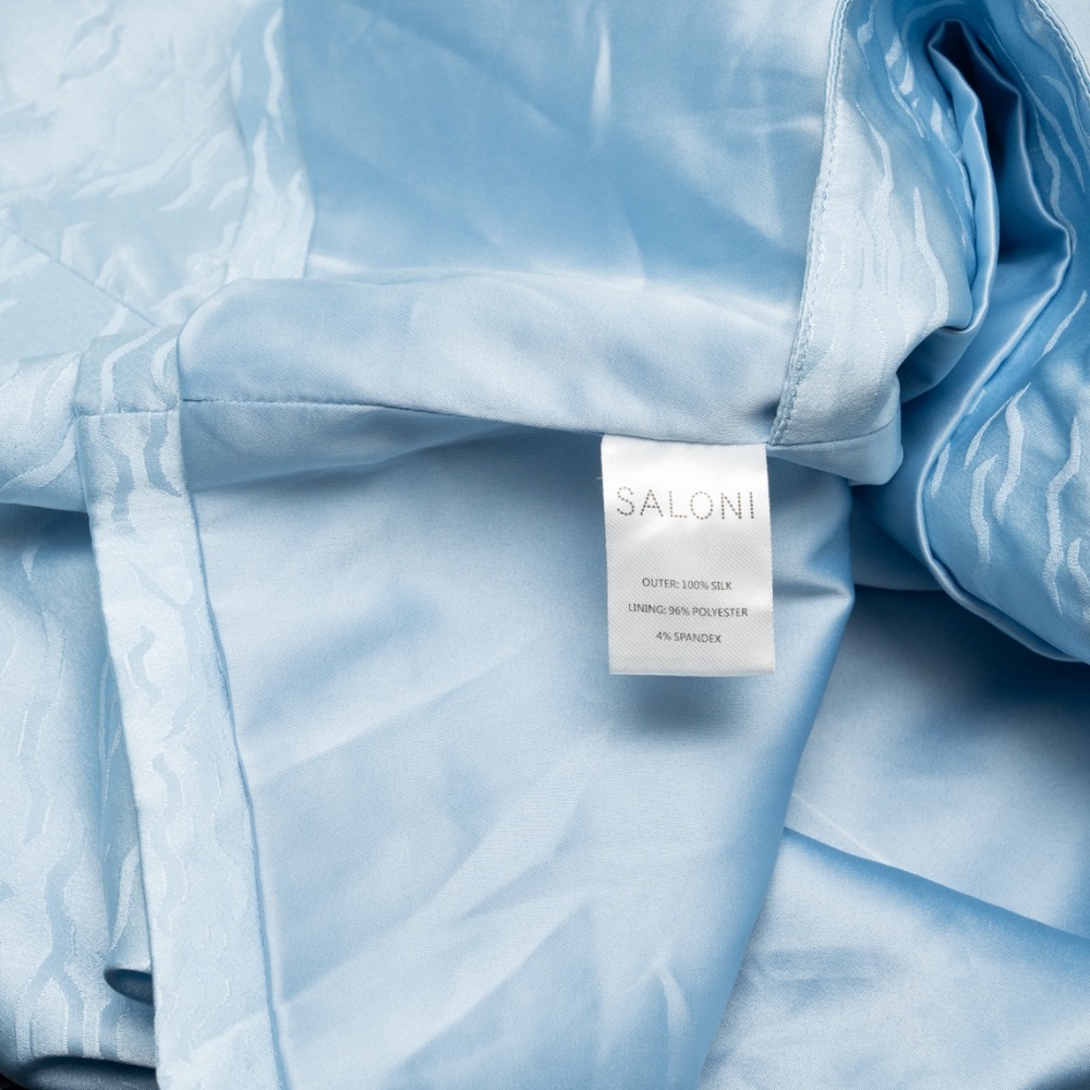 Saloni - Silk‎ Jacquard Surplice Mini Dress - Picture 8 of 11